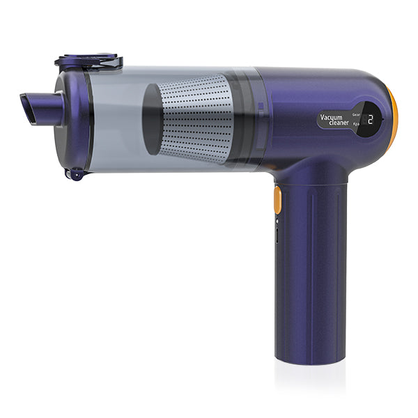 ROKEKO Aspiradora para automóvil, 15000 PA, mini aspiradora portátil de mano recargable, soplador de aire inalámbrico, pantalla LED, potente aspiradora inalámbrica para el hogar, oficina de pelo de