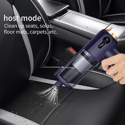ROKEKO Aspiradora para automóvil, 15000 PA, mini aspiradora portátil de mano recargable, soplador de aire inalámbrico, pantalla LED, potente aspiradora inalámbrica para el hogar, oficina de pelo de