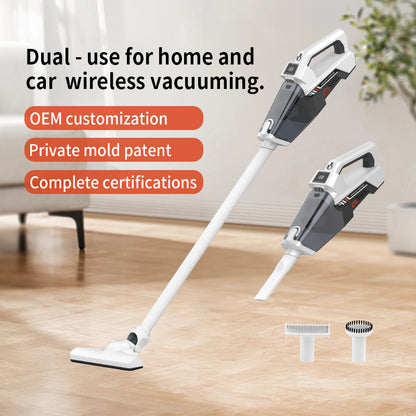 ROKEKO Aspiradora de mano inalámbrica, potente succión de 16 KPA, aspiradora de mano para eliminar el polvo, recargable, pantalla HD y 3 luces LED, aspiradora portátil para automóvil, hogar, pelo de