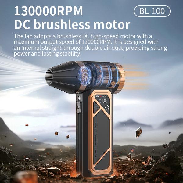 Plumero de aire comprimido – Mini ventilador turbo, 180000 rpm, plumero eléctrico inalámbrico para limpieza de teclado, PC, sin enlatado, soplador de secado a chorro para el hogar y el coche
